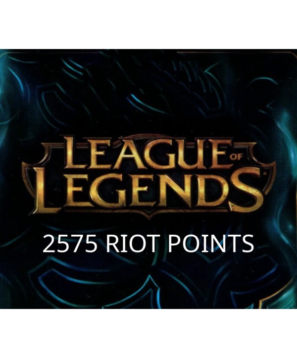 League of Legends 2575 RP Prepaid Card Key EUROPE